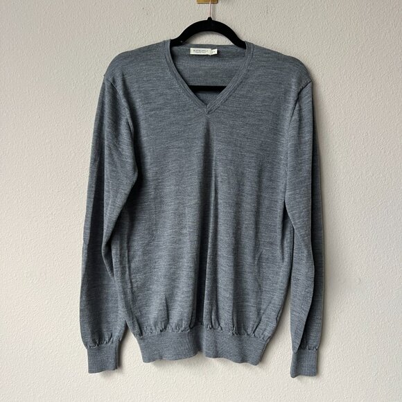 Suit Supply Gray Merino Wool VNeck Sweater Size L - Picture 2 of 4